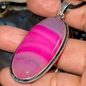 Petite Pink Lace Agate 2 1/2”